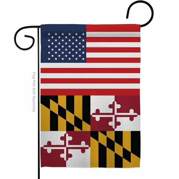 Guarderia 13 x 18.5 in. USA Maryland American State Vertical Garden Flag with Double-Sided GU3904680